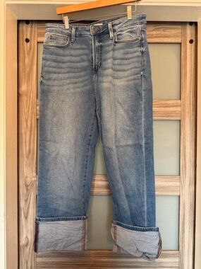 LC Lauren Conrad Light Blue Boyfriend Cuffed Jeans